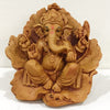 Ganesha on Leaf 7"x6" Wood Finish (POP)