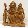 Shiva Parvati Family 9"x8" Wood Finish (POP)